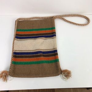 Vintage Boho Unbranded Woven Striped Shoulder Bag
